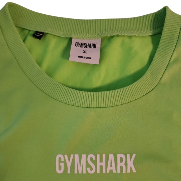 Gymshark Non Stop Crop Top Lime Green Neon Womens XL Athleisure Workout Tank - Picture 2 of 9